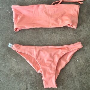 Coral Pink Bikini Set